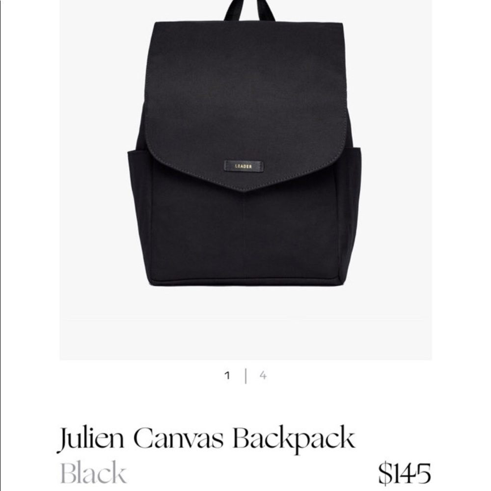 Leader bag co black julien backpack diaper bag